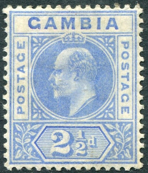 GAMBIA-1904-06 2½d Bright Blue Sg 60 MOUNTED MINT