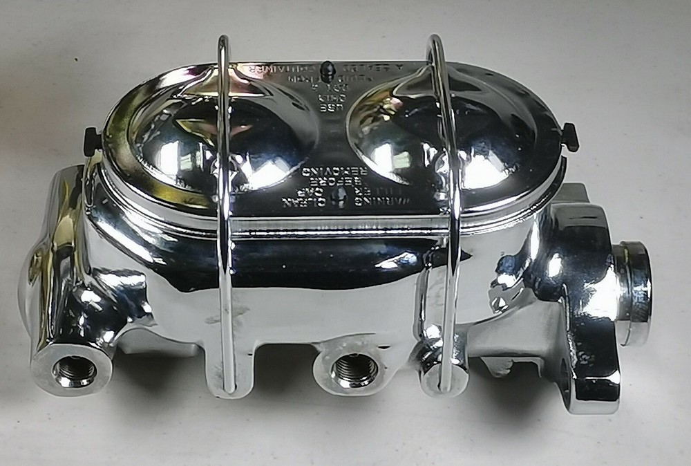 New Universal Chrome Master Cylinder 1" Bore, Disc Disc Proportioning Valve Kit