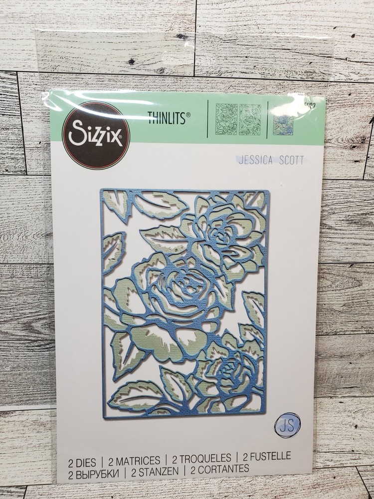 SI1 Sizzix Thinlits Die Set 2PK - Floral Lattice by Jessica Scott 665082