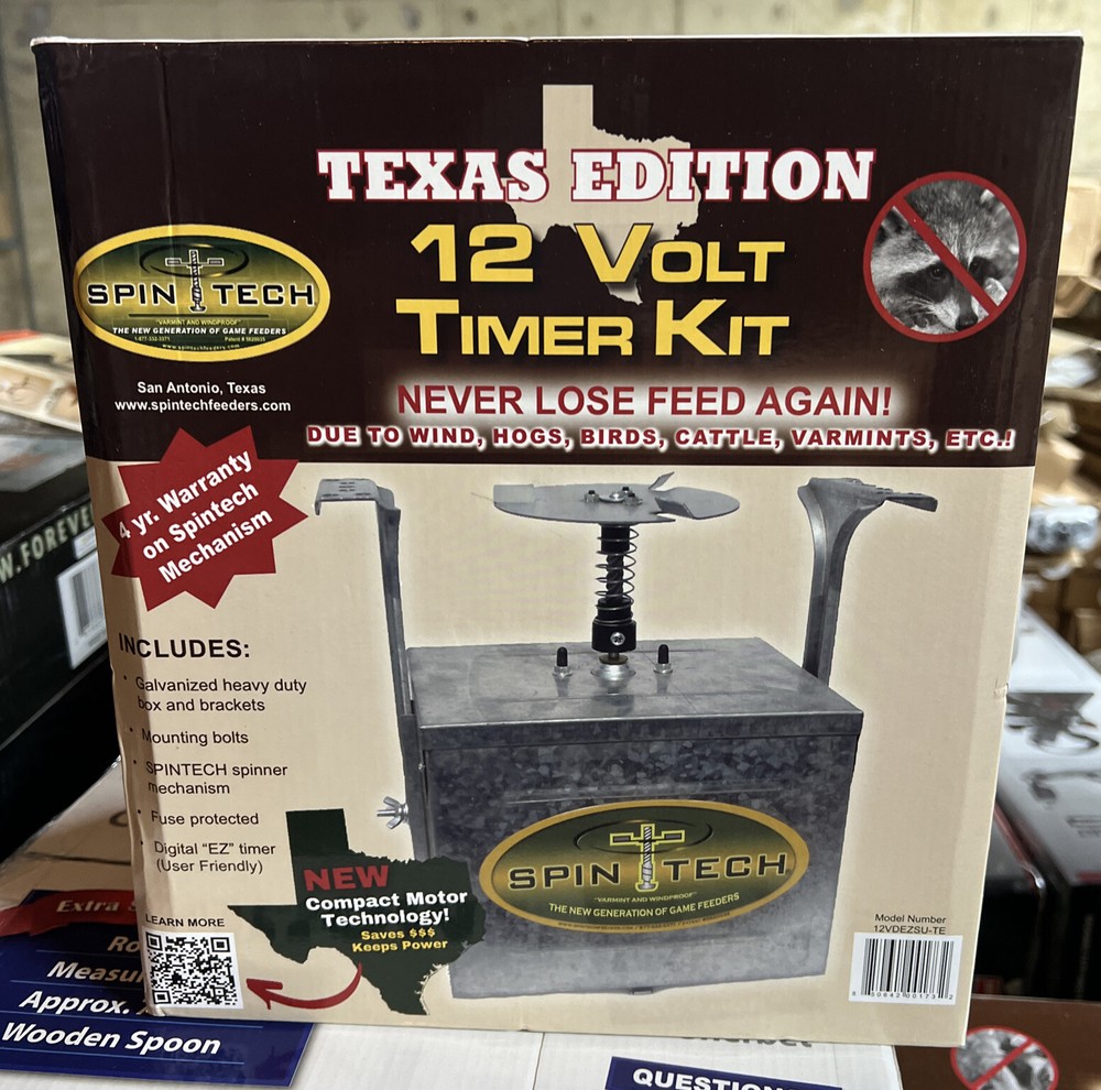 Spinner Unit 12-Volt Heavy Duty Motor Digital Timer Adjustable Feed Flow