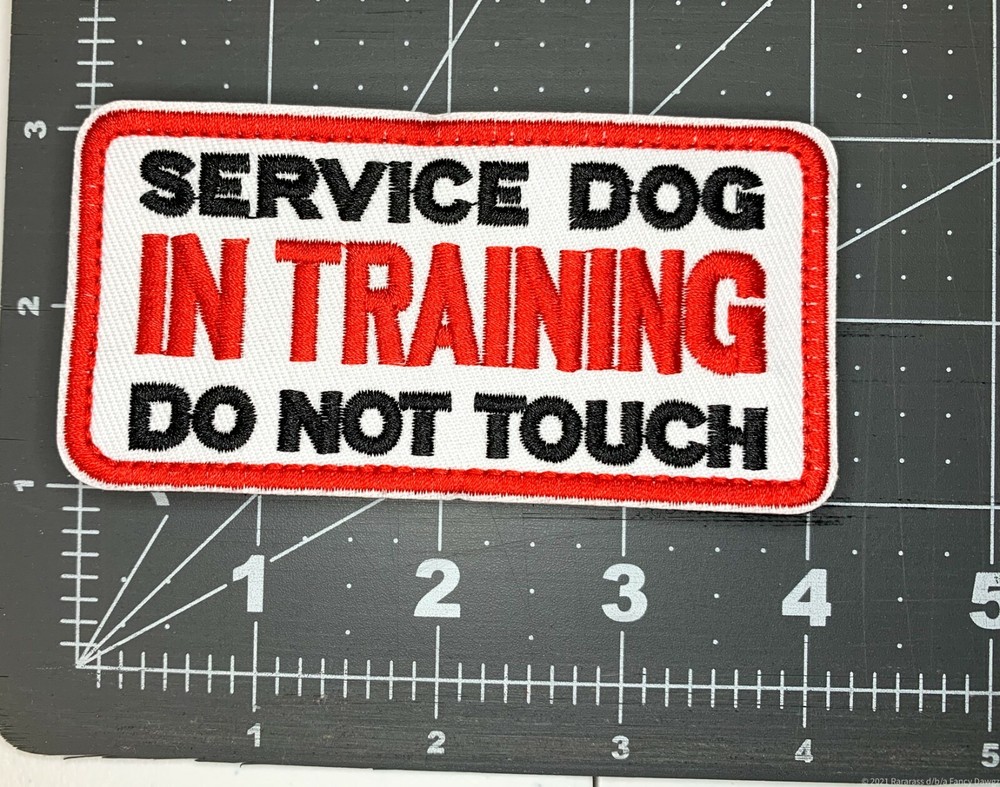 Service Dog In Training Patch 2" x 4" hook and loop - One each