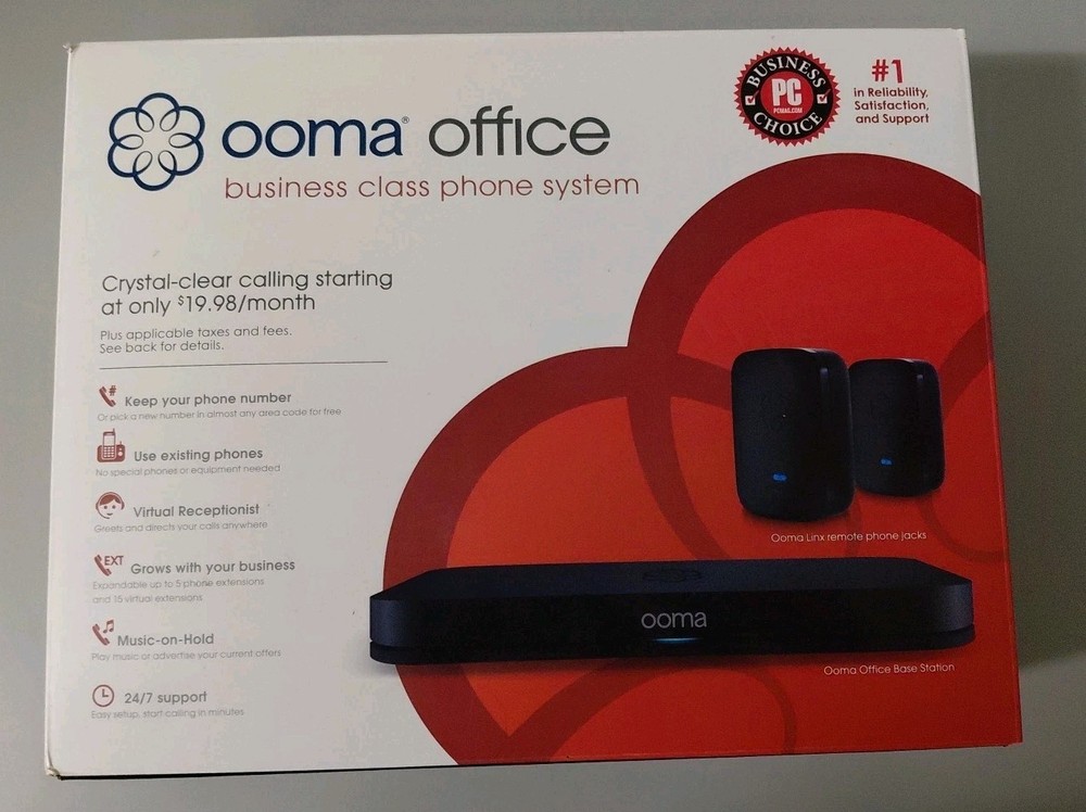 Ooma Office Business Phone System with 2 Ooma Linx Devices
