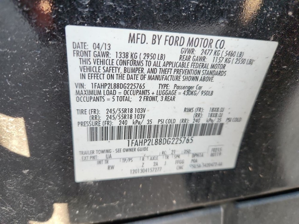 Driver Front Window Regulator Electric Without Motor Fits 10-19 TAURUS 4902170