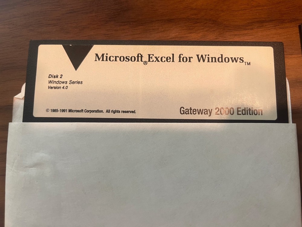 Microsoft Excel for Windows 4.0 5.25" Floppy Disk Lot (UNTESTED)