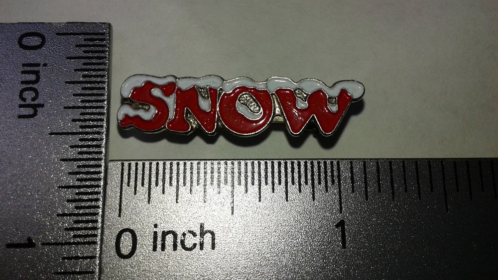 Snow Ski Skiing Red Enamel Pin