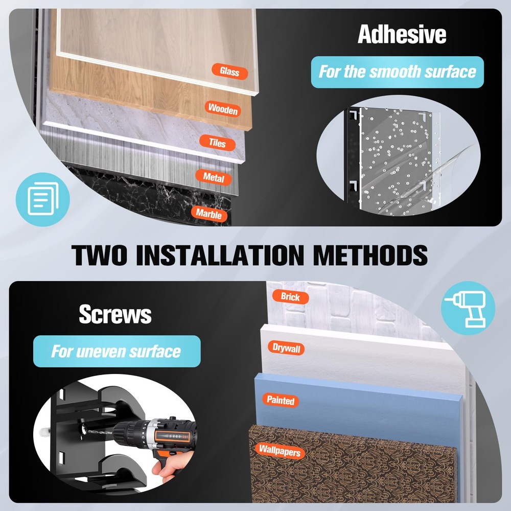 Hat Organizer for Baseball Caps 2Pack, Hat Rack for Wall with Strong Adhesive...