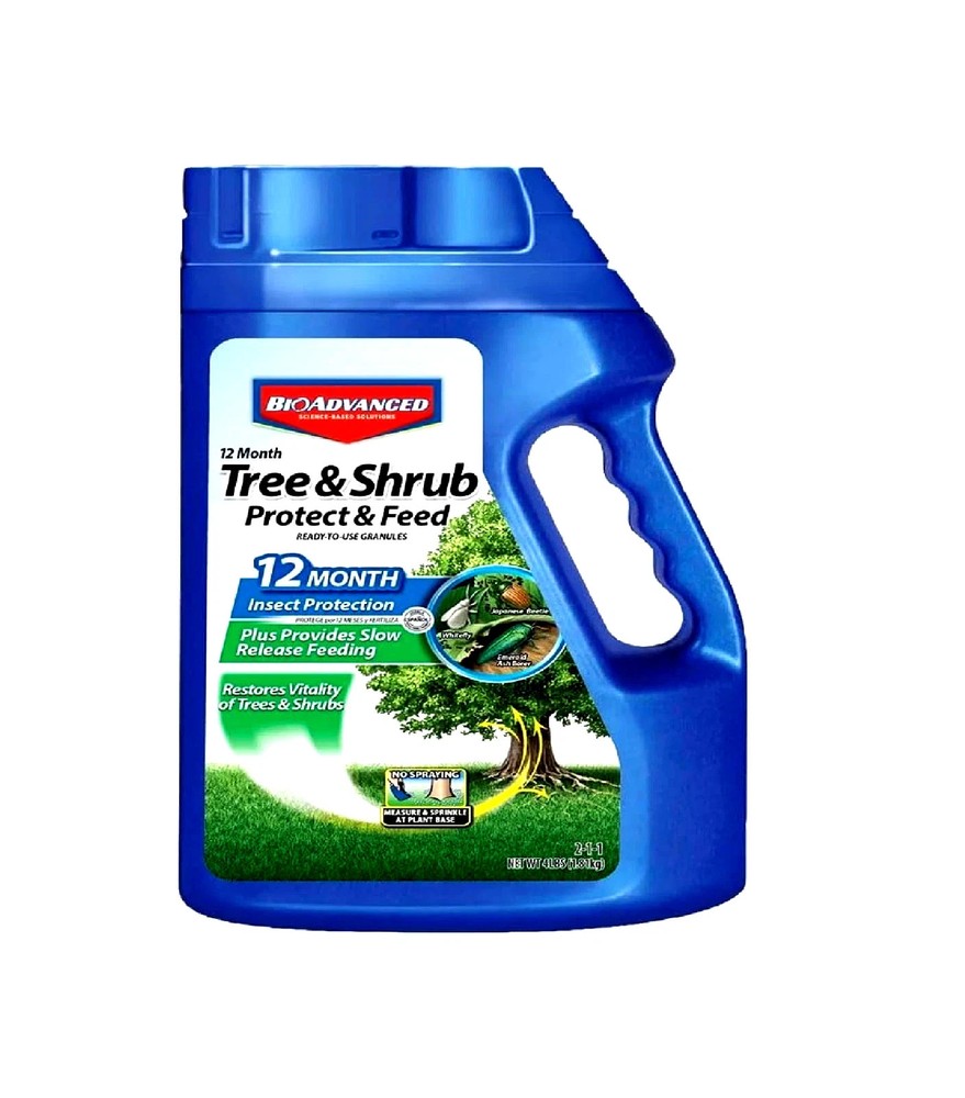BioAdvanced 12 Month Tree and Shrub Protect and Feed, Granules , 4lb PACK 2
