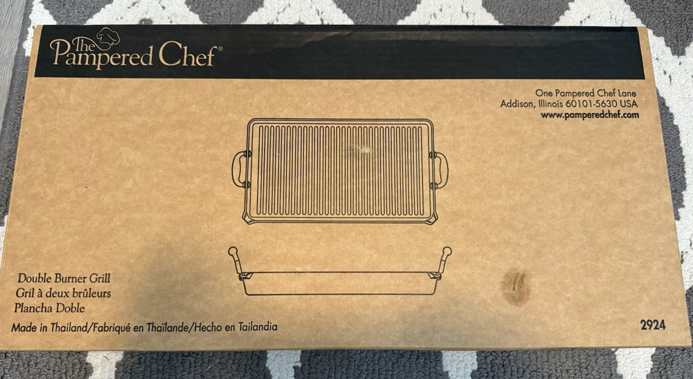Pampered Chef Double Burner Grill Retired 2924 New Sealed