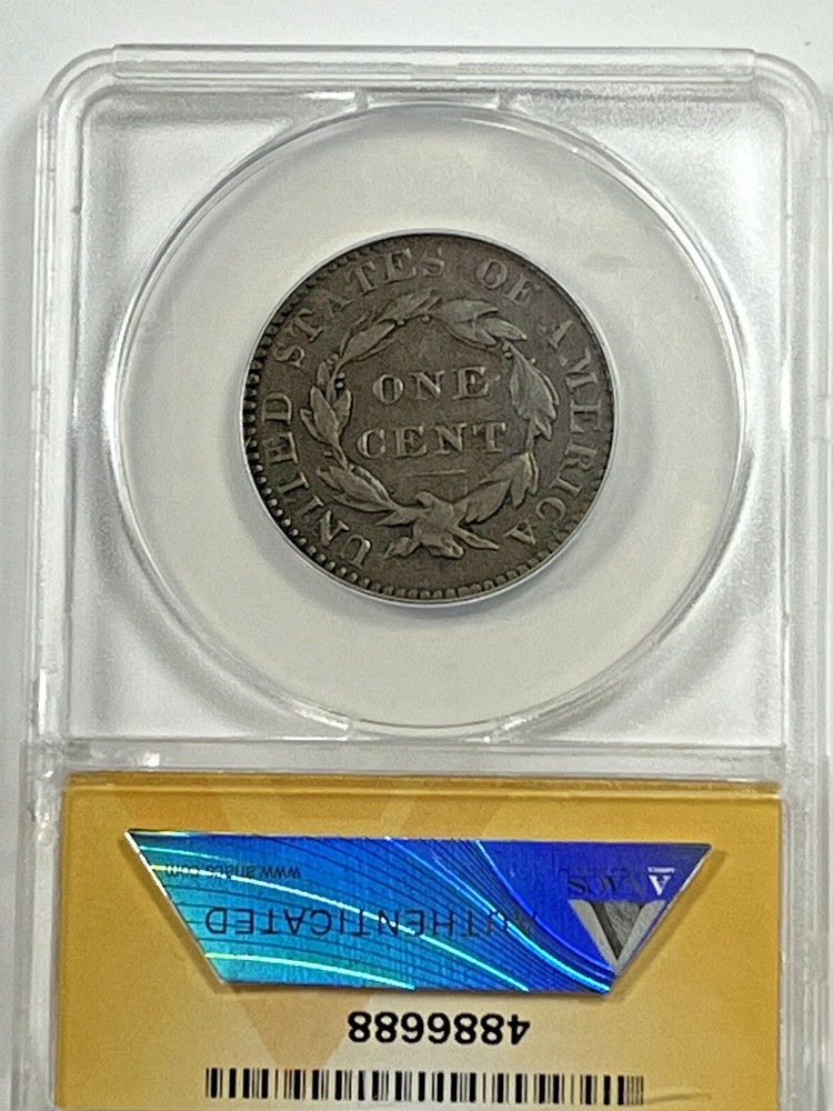 1822 Coronet Head Large Cent : ANACS VF20