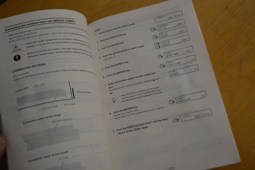 Mimaki ~ JV3-160S ~ Color Inkjet Plotter ~ OPERATION MANUAL ~ Original ~ (D)