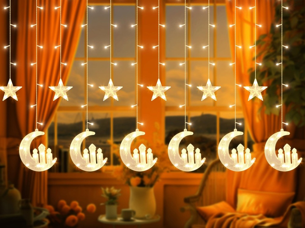 OLEEK Ramadan Lights Decorations - for Home Warm White