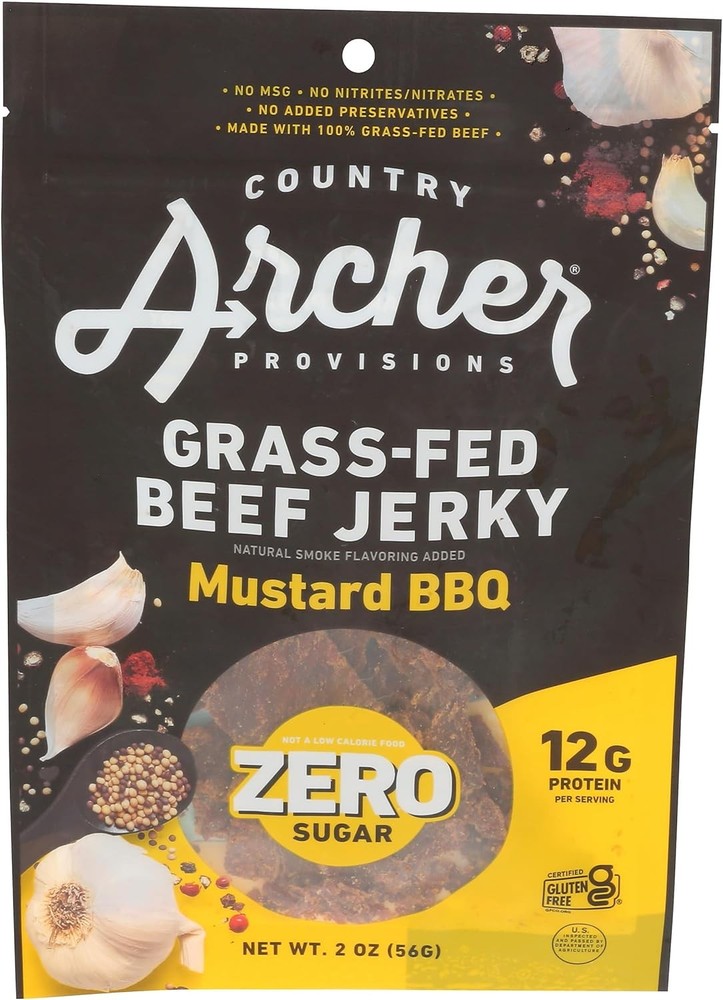 Mustard BBQ Grass Fed Beef Jerky