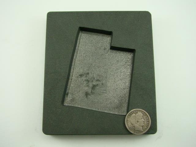 Custom Utah Gold Bar 10 oz Graphite Mold Silver 6 oz