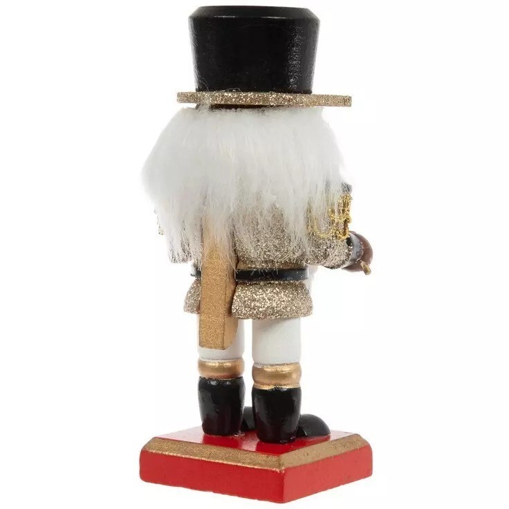 African American Glitter Drummer Nutcracker Ornament