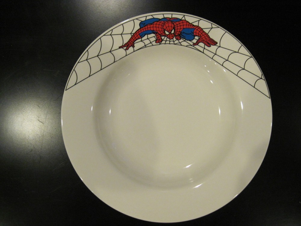Spider-Man Ceramic Bowl + Free Marvel Mania Plastic Plate Marvelmania