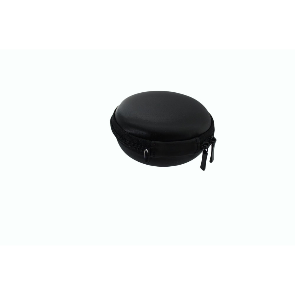 In Ear Headphone Case Black Hard Shell Earbud Carrying Case with Orange