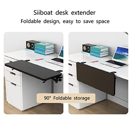 Desk Extender 21.65"x9.45" Arm Support Collapsible Ergonomics Computer Table ...