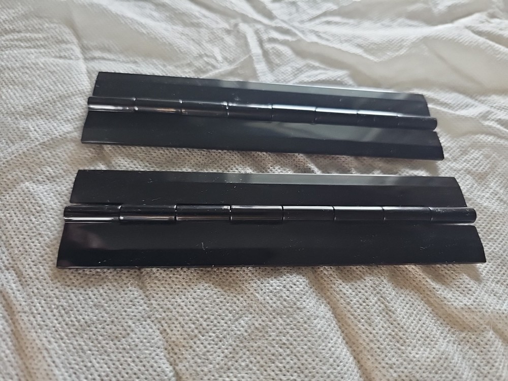 PIANO HINGE BLACK ACRYLIC PLASTIC 6" LONG (ONE PAIR) - PB6
