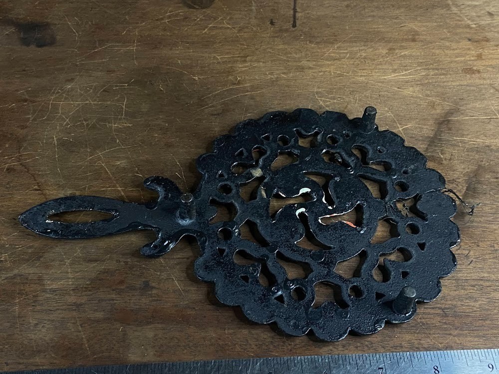 Cast Iron Trivet with Hearts