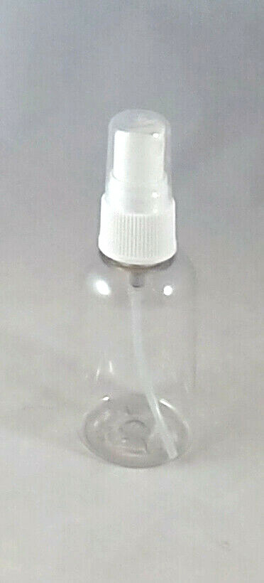 Clear PET 2 oz Plastic Bottles- Disc Cap or Pump Spray Atomizer Mult Quantities