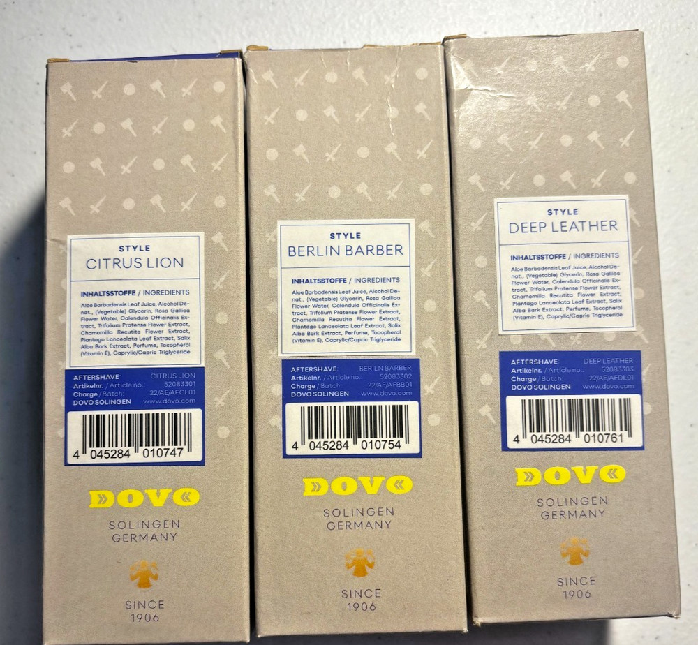 Dovo Aftershave Splashes- Germany Import