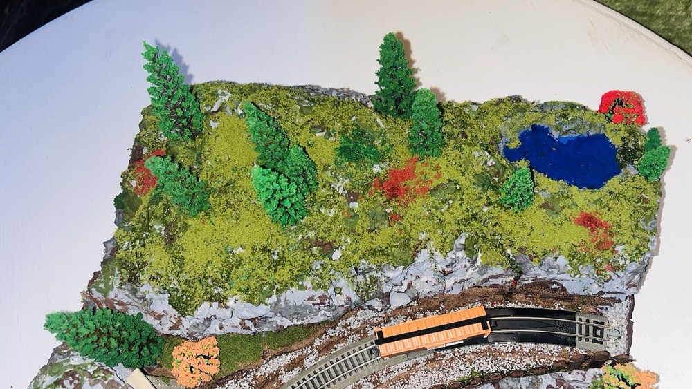 N Scale Mountain Scenery Layout