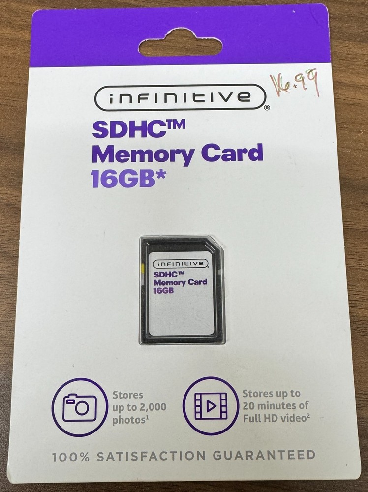 New Infinitive 16GB MicroSDHC Memory Card