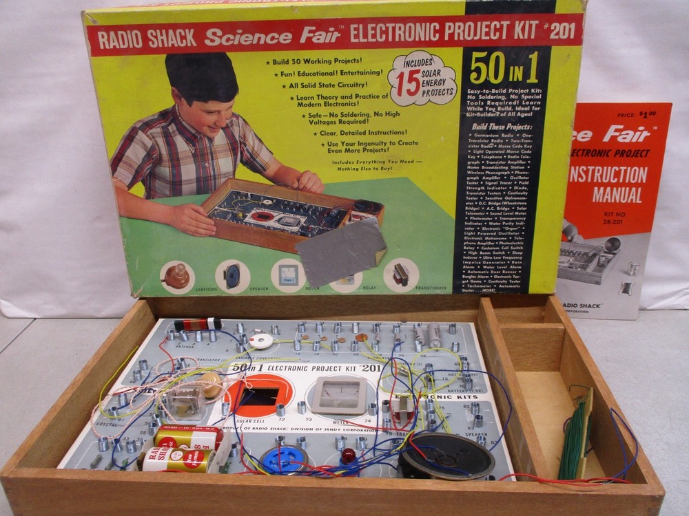 Radio Shack Science Fair Electronic Project Kit #201