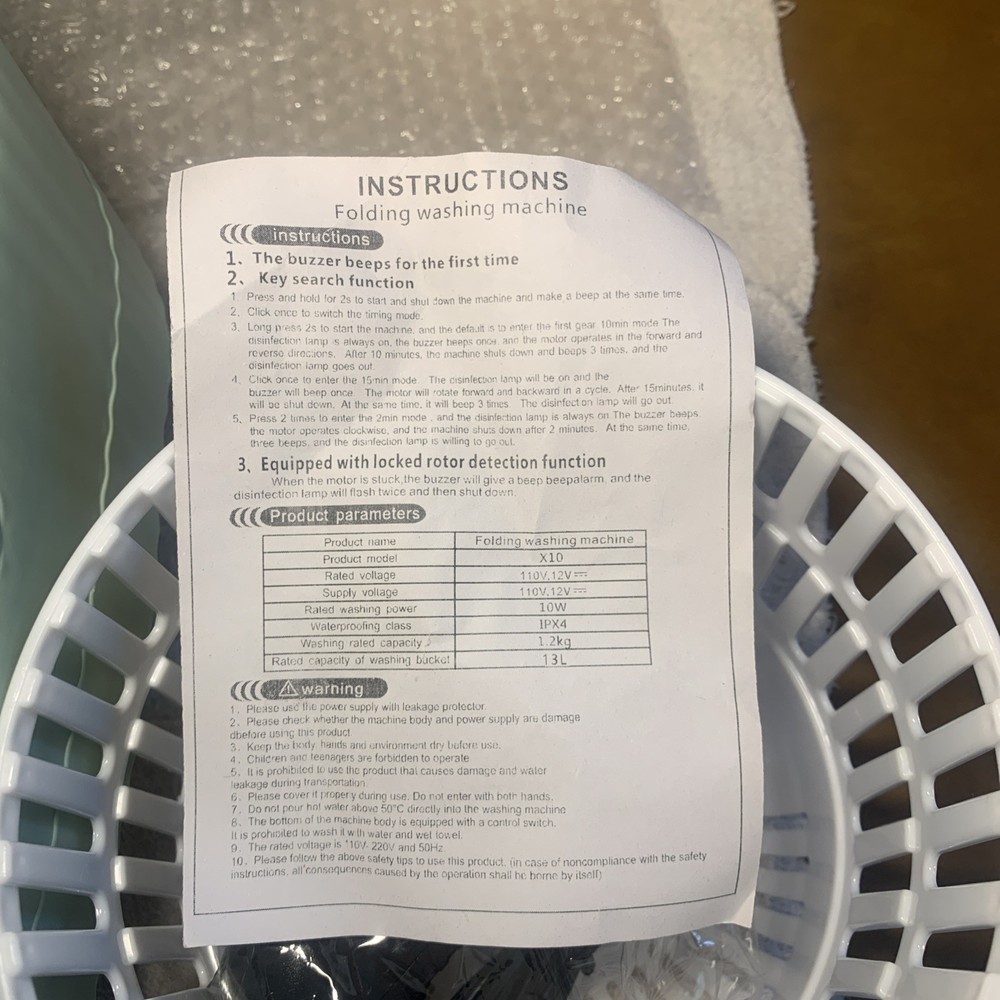 Portable Mini Foldable Washing Machine 13 Liters