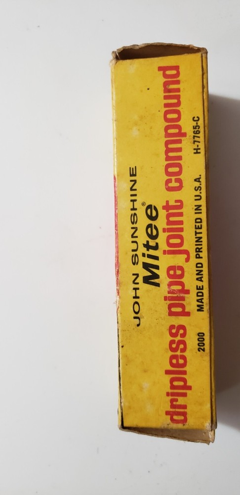 Vintage John Sunshine Mitee Dripless Pipe Joint Compound with box