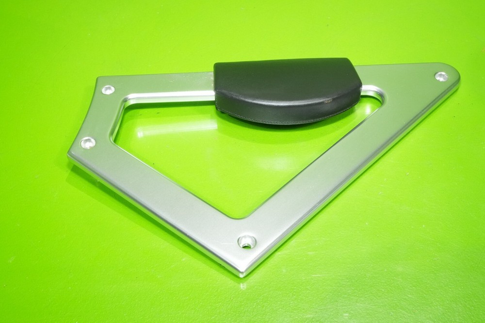 00-06 Audi TT OEM driver left dash console silver metal triangle pull handle bar