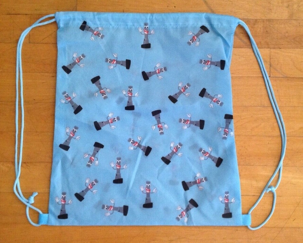 Blue Lighthouse Drawstring Sling Backpack Bag Reusable