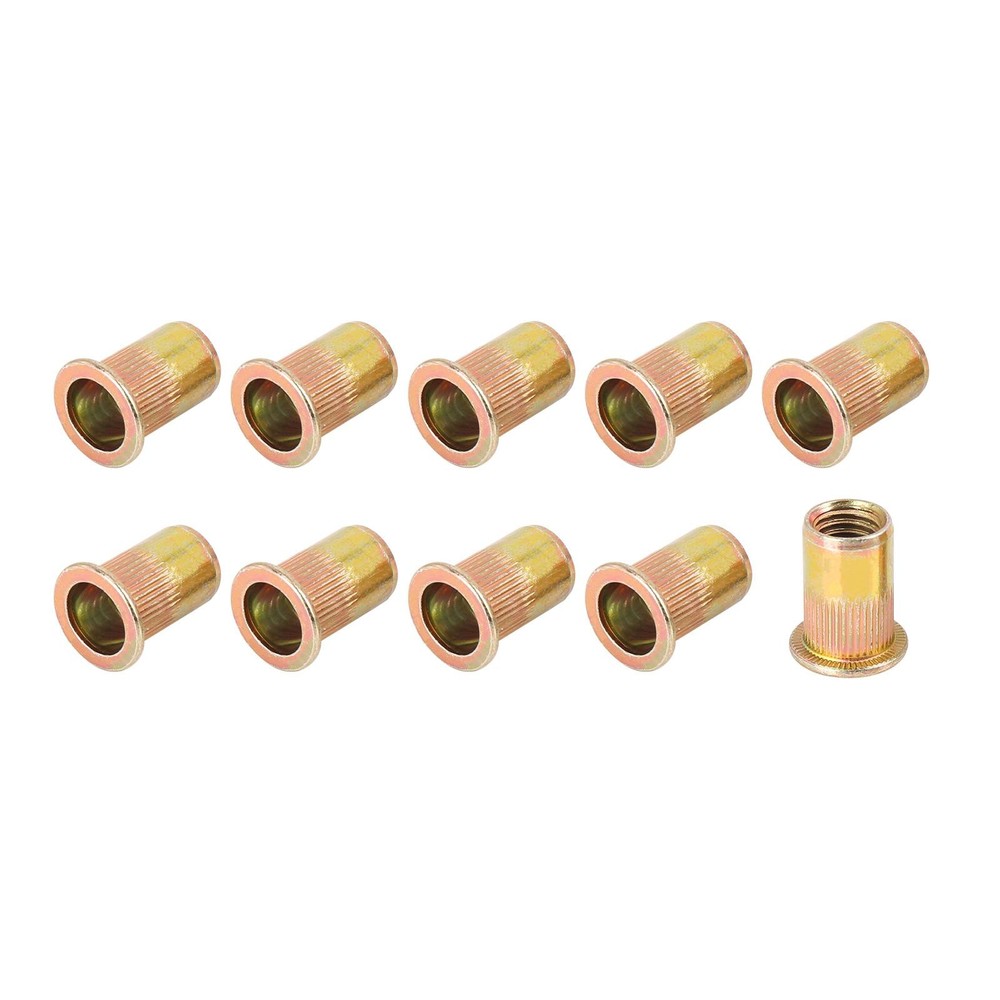 Rivet Nuts (M10) 25Pcs, Carbon Steel Knurled Threaded Insert Nuts