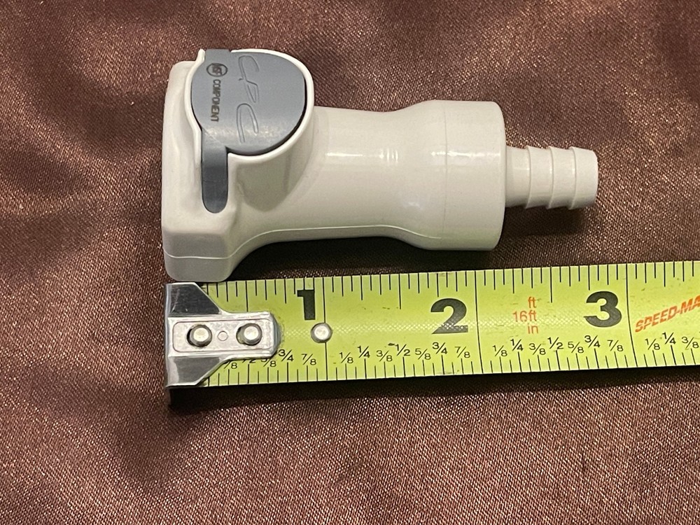 High-Flow Quick Disconnects 3/8" In-Line Hose Barb Coupling Body with Shutoff