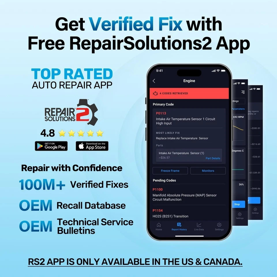 BLCKTEC 460T OBD2 Scanner Car Code Reader Engine ABS SRS Transmission Diagno...