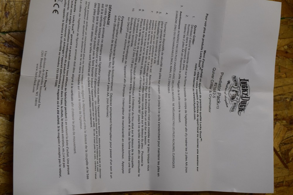 Open Box - Predator Pack Quiver Critter & Cryminator Decoy Pack