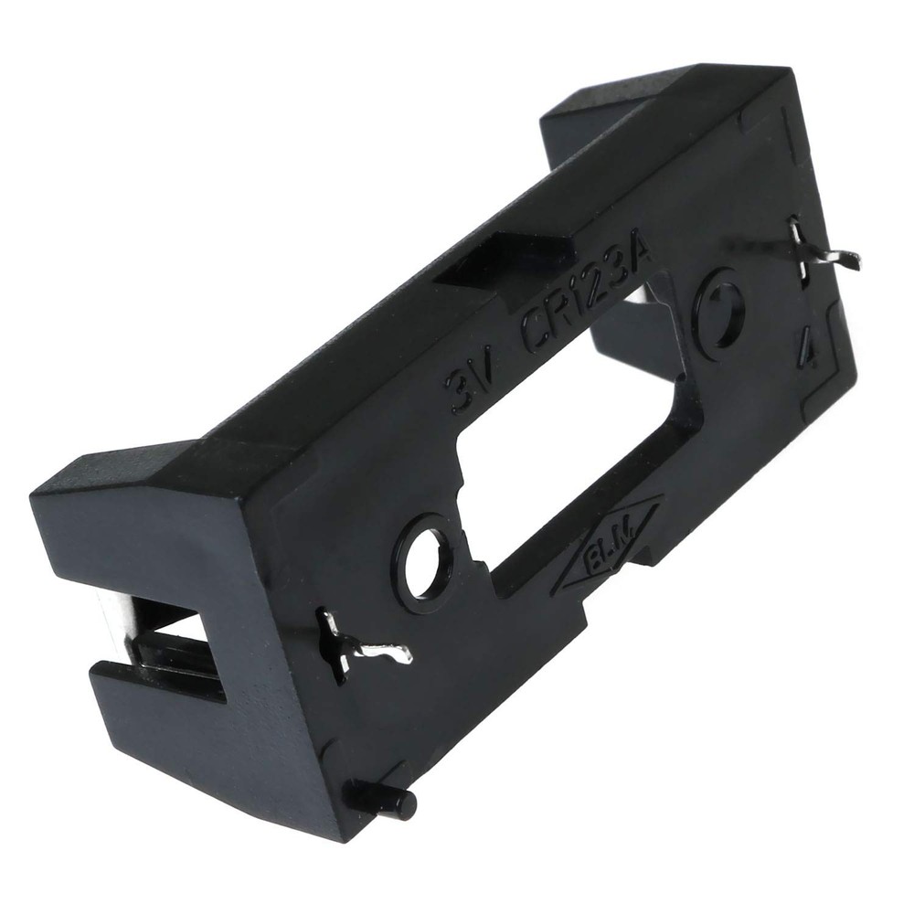 Eoutstanding CR123 Battery Holder 5PCS Black PCB Plugin Type CR123A Lithium Ba