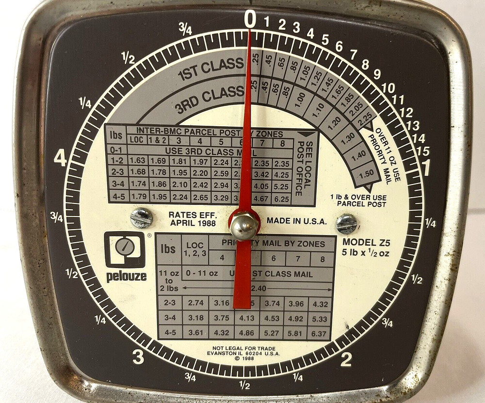 Vintage Postage Scale Pelouze 1988 Model Z5