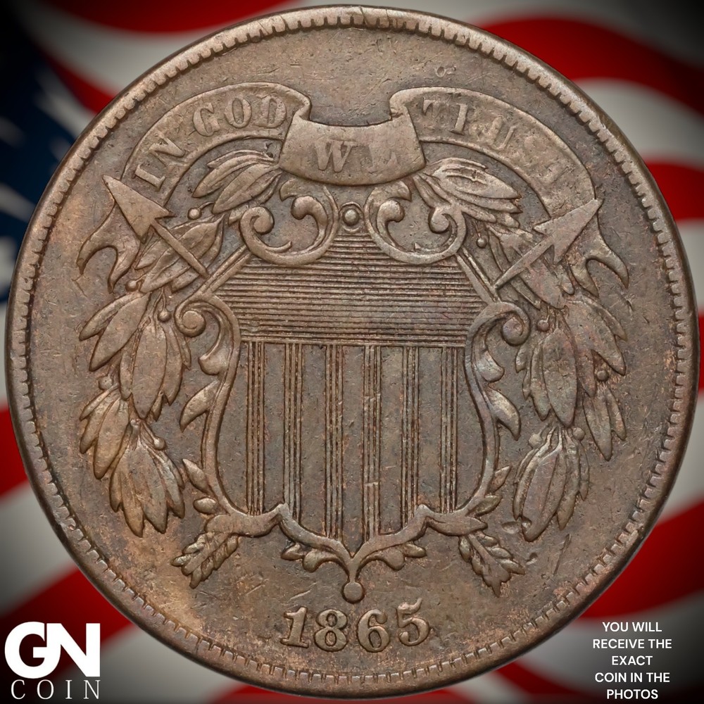 1865 2 Cent Piece A8391