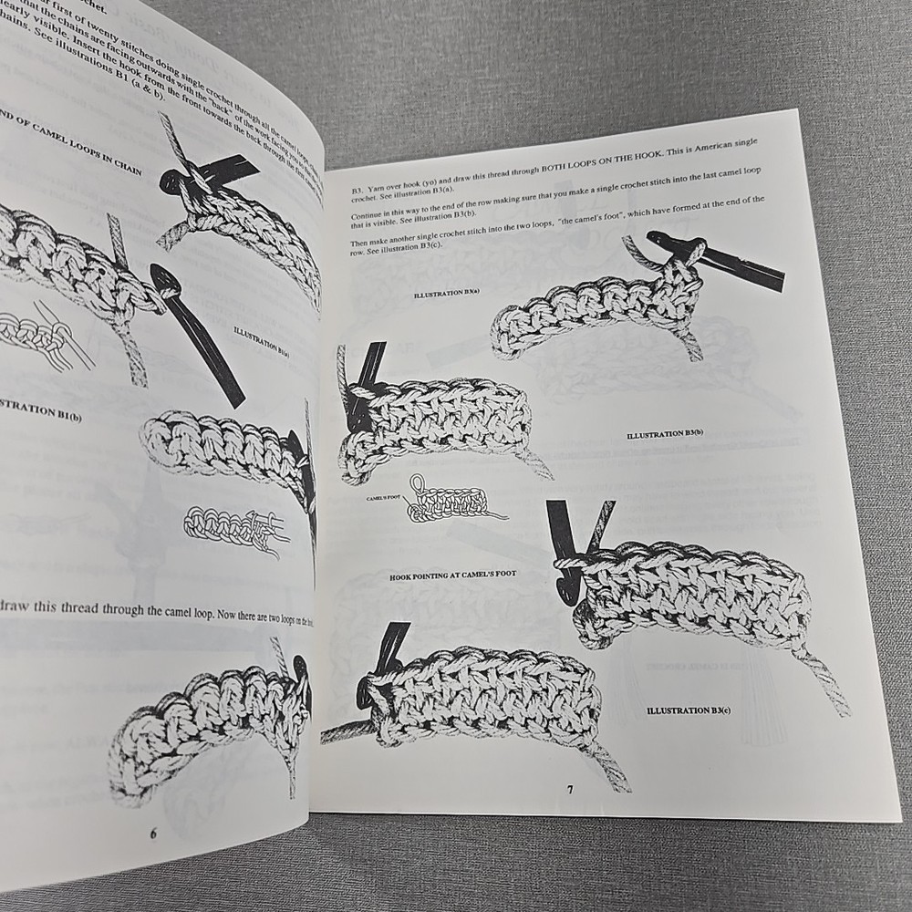 Camel Crochet Basic Instruction Book & 4 Starter Patterns Naka Pillman