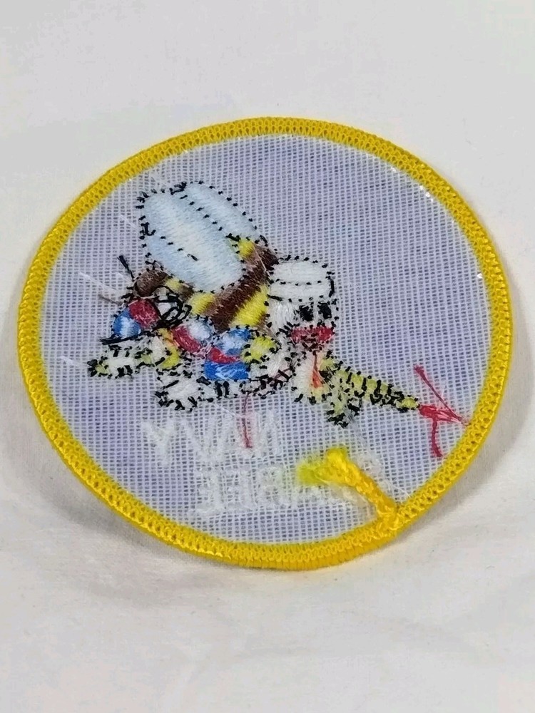 US Navy Seabees Embroidered Patch Naval Construction Battalion Bumblebee Weapon