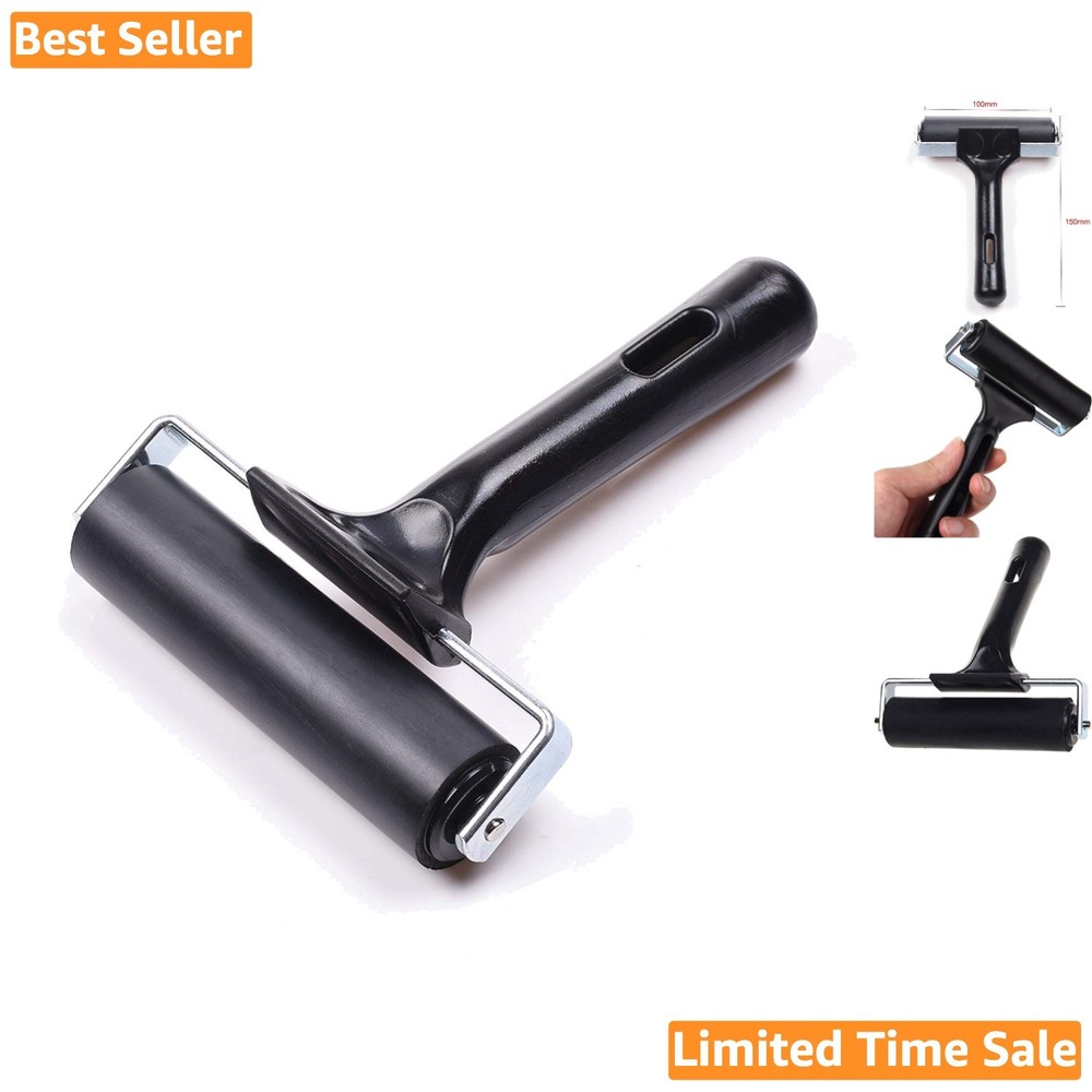 Versatile 4-Inch Rubber Brayer Roller for Printmaking & Scrapbooking Projects