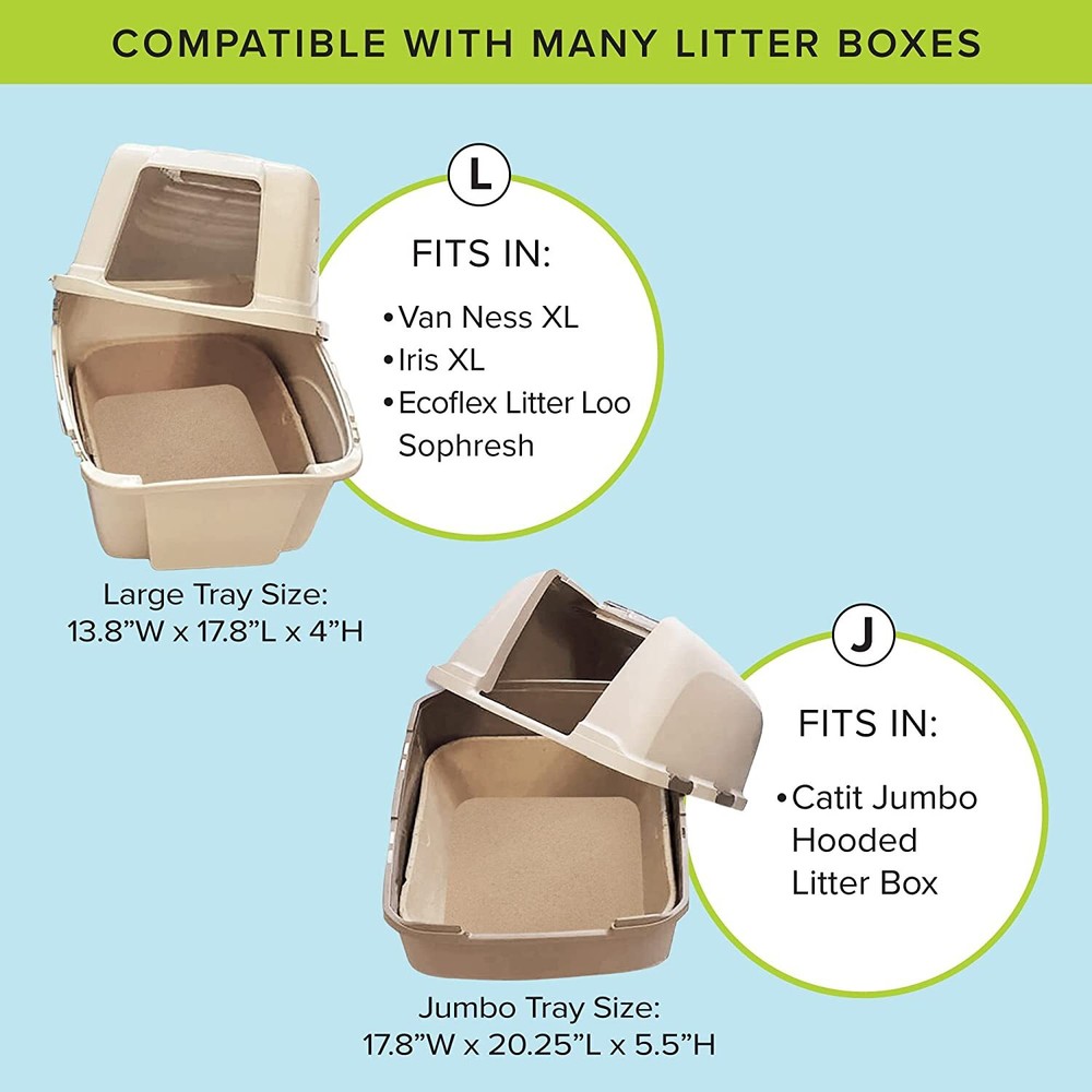 Kitty Sift (6-Pack) Disposable Cat Litter Box Sustainable, Clean - Large, 6-Pack