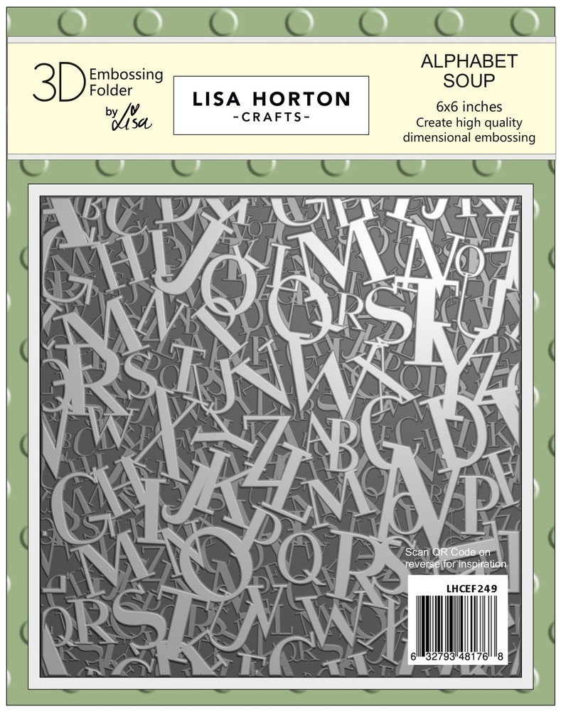 Lisa Horton Crafts Embossing Folder-Alphabet Soup