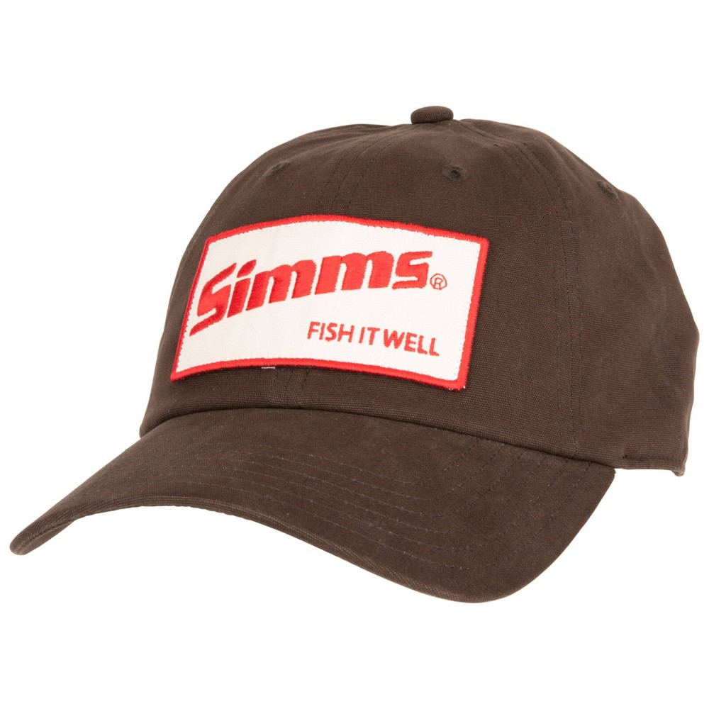 Simms Fish It Well Adjustable Twill Canvas Hat Cap - Color Hickory or Black NEW!