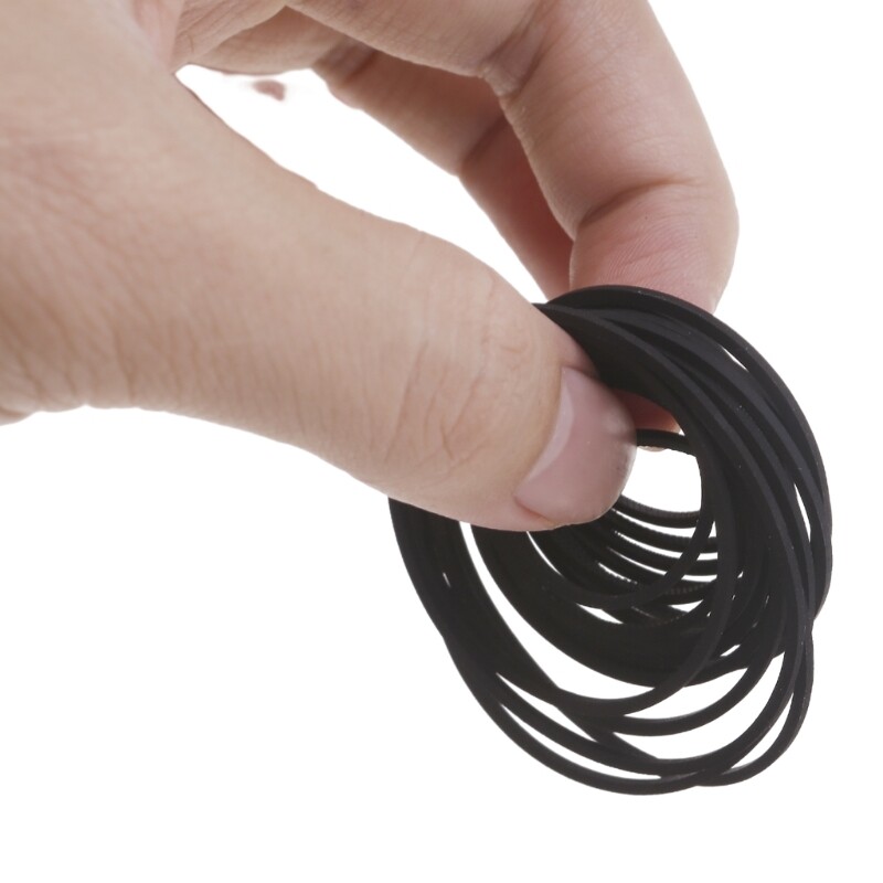 Square Rubber Belts 30-65mm Folded Length for Recorders Turntable Player 20PCS