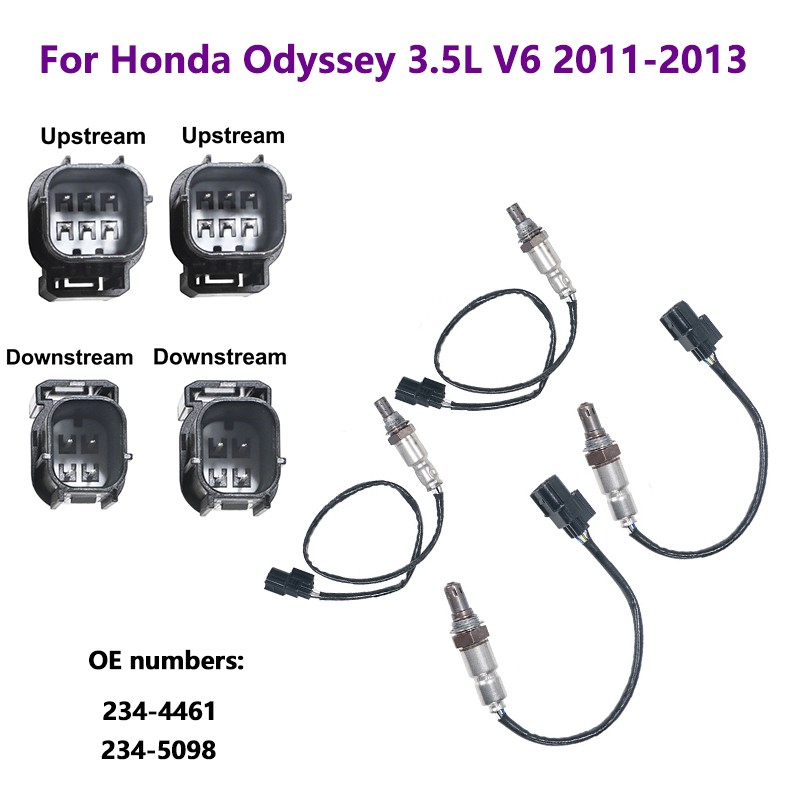 4pcs Oxygen Sensor For 2011-2013 Honda Odyssey 3.5L V6 Upstream and Downstream