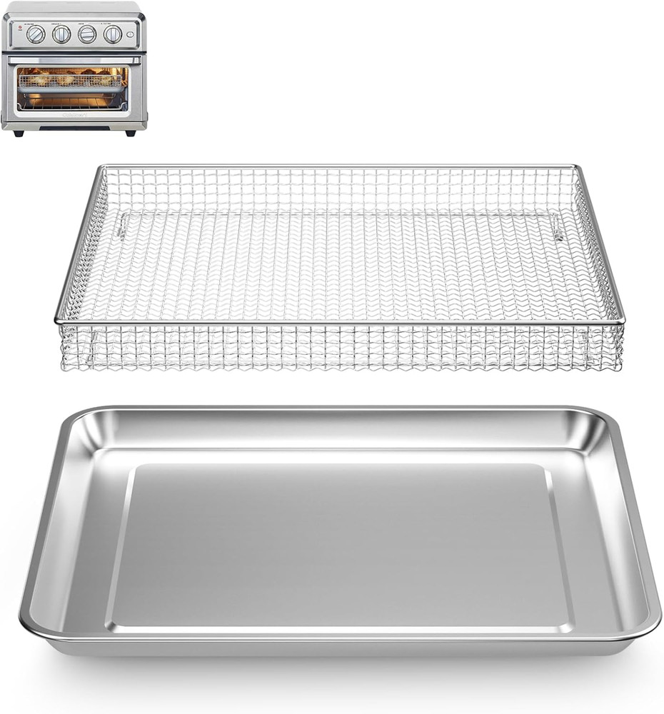 Air Fryer Tray Replacement for Cuisinart TOA-60 TOA-65 TOA-70 Toaster Oven Tray,