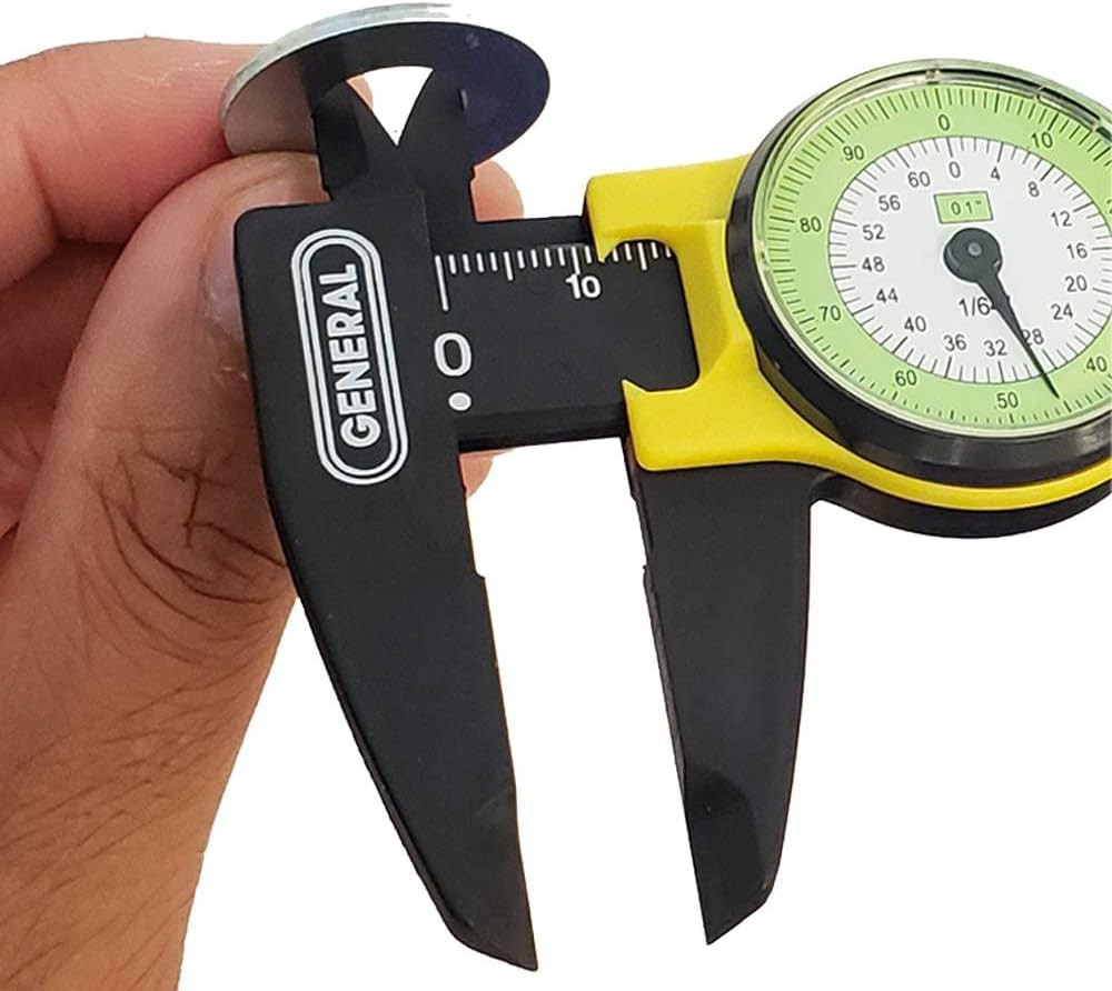 142 Plastic Dial Caliper, 0-6" Range, .01" & 1/64"