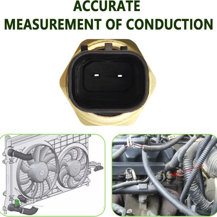 Coolant Temperature Sensor, Standard Coolant Temp Sensor Compatible with Durango